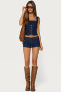 Aggie Denim Micro Shorts